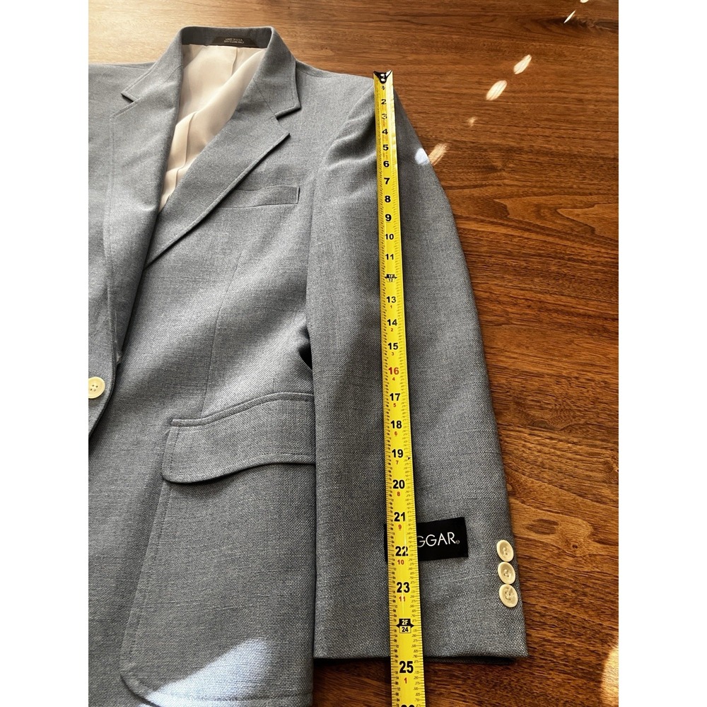 Haggar Men's Sport Coat Blazer Blue 42 Long USA Made Two Button Jacket NWT - Picture 5 of 11
